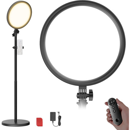 Neewer BASICS BR13 12" 24W Round Bi-Color LED Panel Light Kit