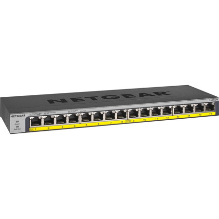 Netgear GS116PP 16-Port 183W PoE+ Gigabit Ethernet Unmanaged Switch