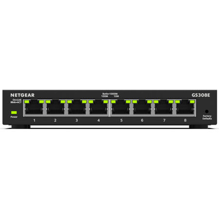Netgear GS308E 8-Port Gigabit Ethernet SOHO Plus Managed Switch