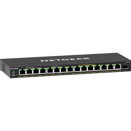 Netgear GS316EP 16-Port 180W High-Power PoE+ Gigabit Ethernet Plus Managed Switch with 1 SFP Port