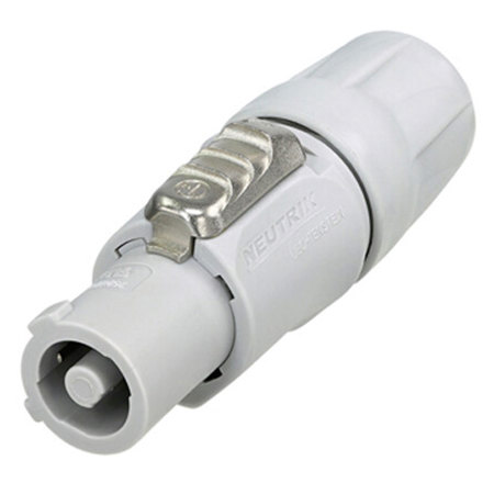 Neutrik NAC3FCB powerCON Power-In Lockable Female Cable Connector, Gray