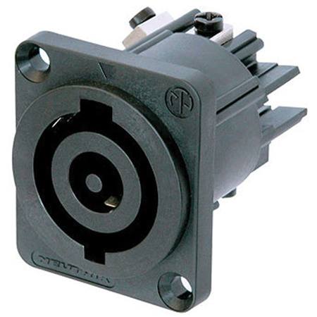 Neutrik NAC3MP-HC powerCON 32 A Power-In Chassis Male Connector, Black
