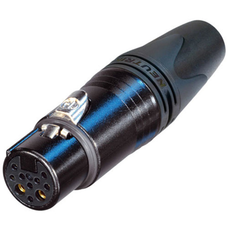 Neutrik NC10FXX-14-B XX Series 10-Pole XLR Female Connector, Black Metal Housing