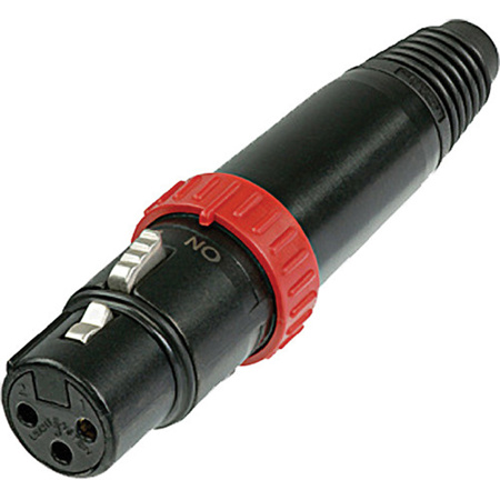 Neutrik NC3FXS-B 3-Pole Female Cable Connector, Black Housing