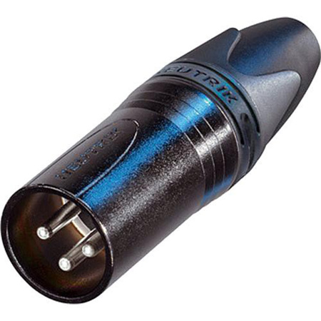 Neutrik NC3MXX-BAG 3-Pole XLR Male Cable Connector, Black Housing, Silver Contacts
