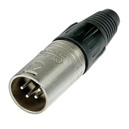 Neutrik NC4MX 4-Pole XLR Male Cable Connector, Nickel Housing, Silver Contacts