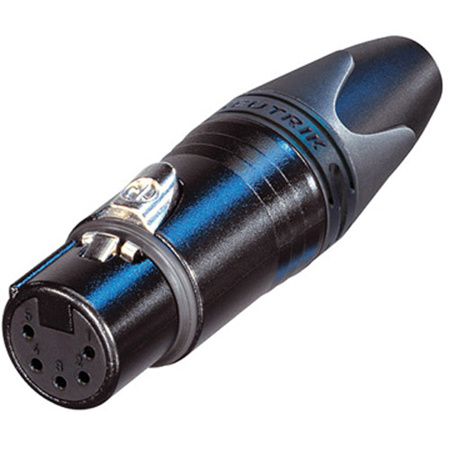 Neutrik NC5FXX-B 5-Pole XLR Female Cable Connector, Black Housing, Gold Contacts