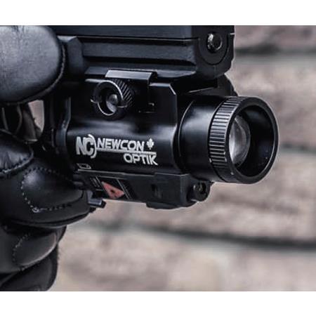 Newcon Optik NCFL 9R Red Aiming Laser with Visible White Light LED Illuminater