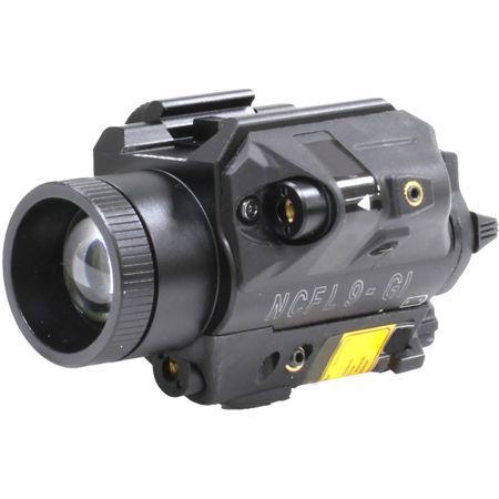 Newcon Optik NCFL 9RI Compact Weapons Red and IR Aiming Laser with Visible White Light LED Illuminator