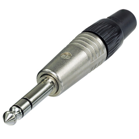 Neutrik NP3C 3-Pole 1/4" Stereo Male Phone Plug, Nickel Shell, Nickel Contacts