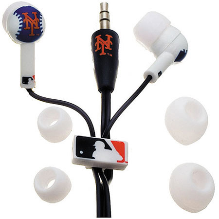 Ihip Digital New York Mets MLB Logo Baseball Earbuds