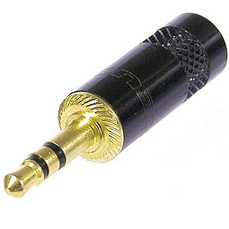Neutrik Rean NYS231BG 3.5mm Stereo Plug, Black Shell, Gold Contacts