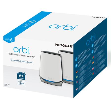 Netgear Orbi Wi-Fi 6 AX6000 Whole Home Tri-Band Mesh Wi-Fi