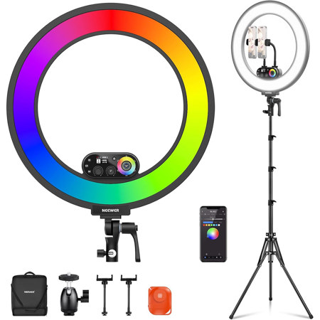 Neewer RL45C 18" 45W Edge Lit RGB LED Ring Light Kit