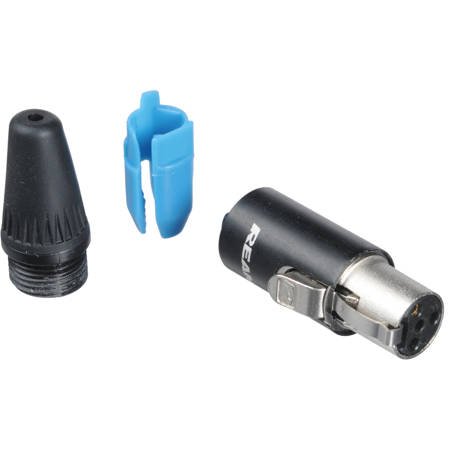 Neutrik Rean RT4FC-B 4-Pole TINY XLR Female Connector, Black Shell,Gold Contacts