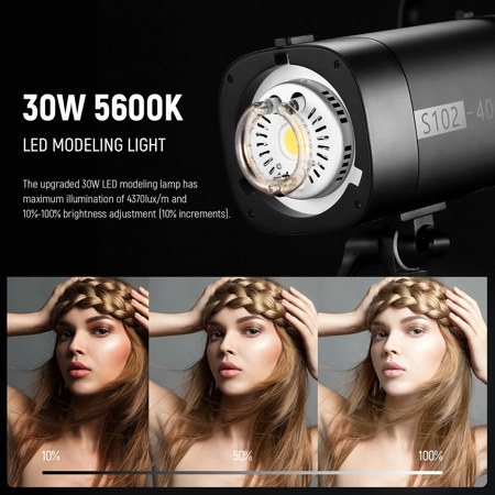 Neewer S102-400W PRO 400Ws 2.4G Studio Flash Monolight 2-Light Kit