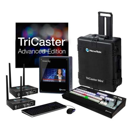 NewTek TriCaster Mini HD-4i Advanced Switcher Bundle 1, 2x Connect Spark SDI