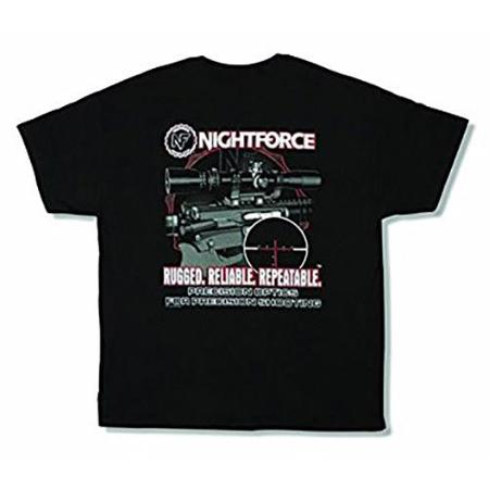 Nightforce Optics AR Themed T-Shirt, Medium, Black
