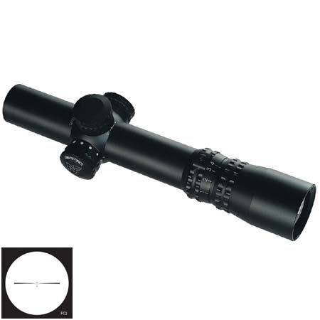 Nightforce Optics Nightforce 1 - 4 x 24mm NXS Series Rifle Scope, Matte Black Finish with Illuminated FC-2 Reticle & ZeroStop Turrets, .1 Mil-Rad Adjustments.
