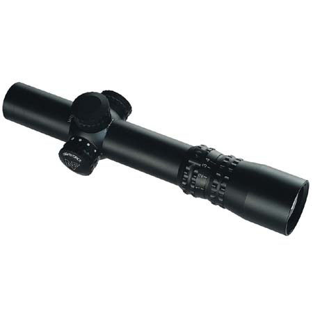 Nightforce Optics 1-4x24mm NXS Series Rifle Scope, Matte Black Finish with Illuminated NP-1 Reticle & ZeroStop Turrets, .25 MOA Adjustments.