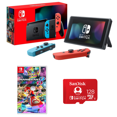 Nintendo 32GB Nintendo Switch with Neon Blue & Red Joy-Con Controllers W/ACC KIT