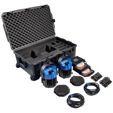 Nila Varsa V2 Double Bi-Color LED Light Kit with V-Mount Battery Plates