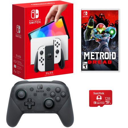 Nintendo Switch OLED Model Console Bundle with Case and Wireless Controller