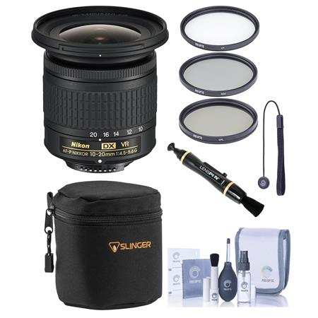 Nikon 10-20mm f/4.5-5.6G IF AF-P DX NIKKOR VR Lens with Essentials