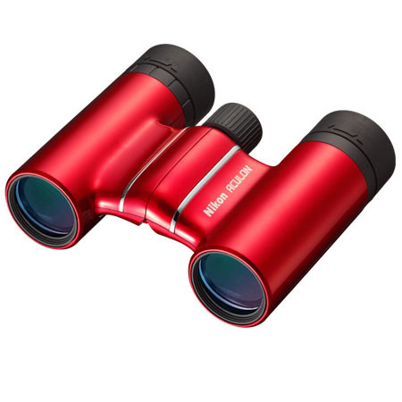 Nikon 10x21 Aculon Roof Prism Binocular, 5 Degree Angle of View, Red