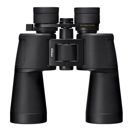 Nikon Action Zoom 10-22x50 Porro Prism Binoculars with 3.9 Degree Angle of View, Black