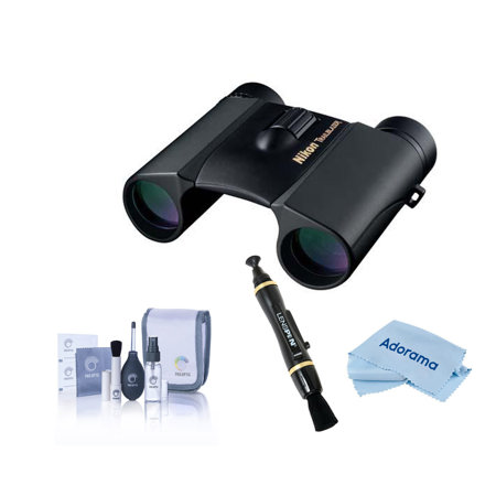 Nikon 10x25 Trailblazer ATB Roof Prism Binocular, Black, Bundle w/Cleaning Kits