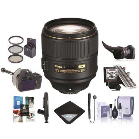 Nikon AF-S NIKKOR 105mm f/1.4E ED Telephoto Lens USA With Pro Accessory Bundle