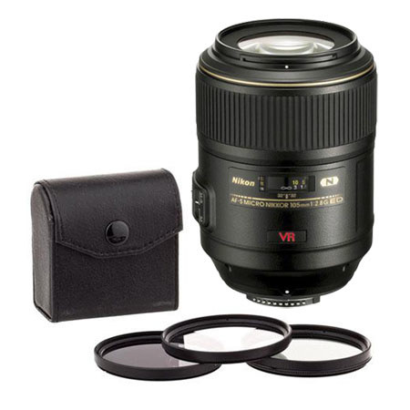 Nikon 105mm f/2.8G ED-IF AF-S VR Micro NIKKOR Lens - USA w/Filters, Ext Warranty