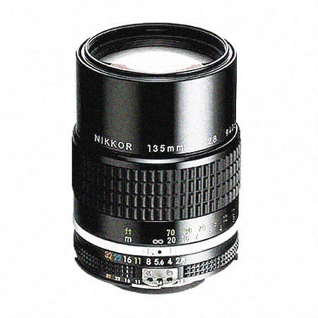 Nikon 135mm f/2.8 Nikkor Ai Telephoto Manual Focus Lens.