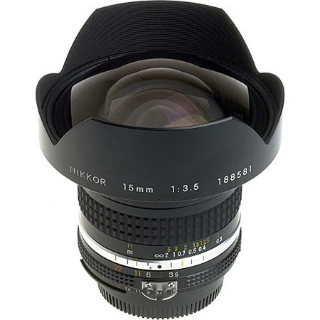 Nikon 15mm f/3.5 AIS Manual Focus NIKKOR Lens - Refurbished by Nikon U.S.A.