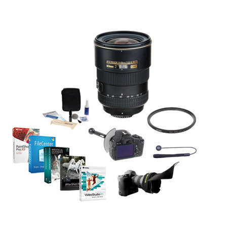 Nikon 17-55mm f/2.8G ED-IF AF-S DX Zoom NIKKOR Lens with Free Accessory Bundle