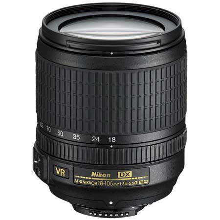 Nikon 18-105mm f/3.5-5.6G ED AF-S DX NIKKOR VR Lens - USA W/FREE Filter Kit