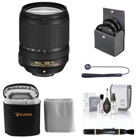 Nikon 18-140mm f/3.5-5.6G ED AF-S DX NIKKOR VR Lens with Essentials Kit