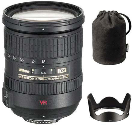 Nikon 18-200mmUW ED IF AF-S DX VR NIKKOR Lens Bundle