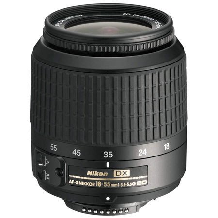 Nikon 18-55mm f/3.5-5.6G ED AF-S DX Wide Angle Autofocus Zoom Lens