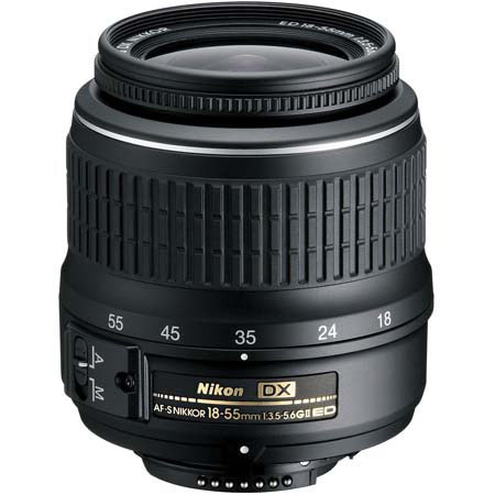 Nikon 18-55mm f/3.5-5.6G ED II AF-S DX Zoom Lens for DSLR Cameras