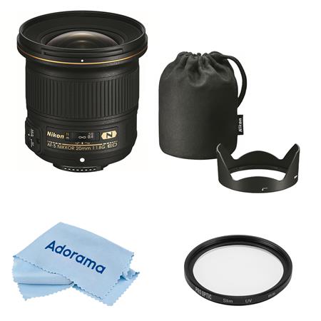Nikon 20mm f/1.8G ED AF-S NIKKOR Lens with Accessories Kit 20051 AK