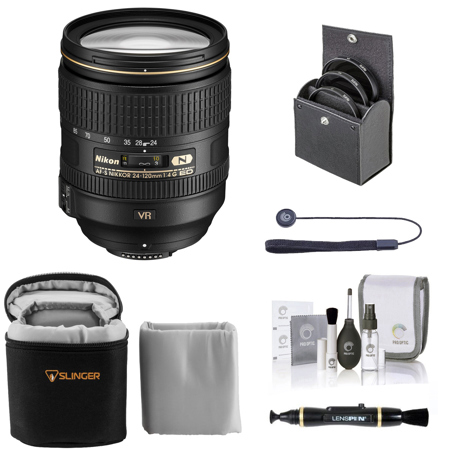 Nikon 24-120mm f/4G ED-IF AF-S NIKKOR VR Lens with Essentials Kit