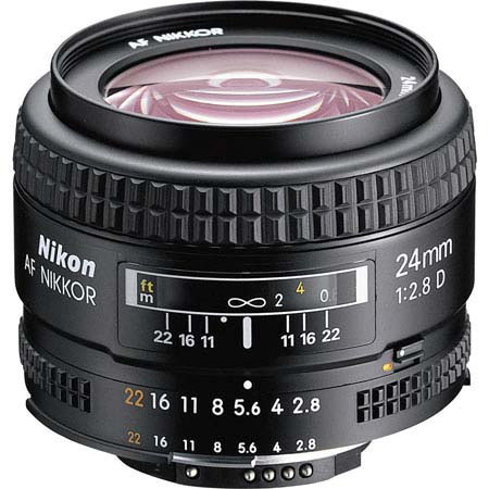 Nikon 24mm f/2.8D ED AF Lens - Nikon USA Warranty w/52mm UV & Cleaning Bundle