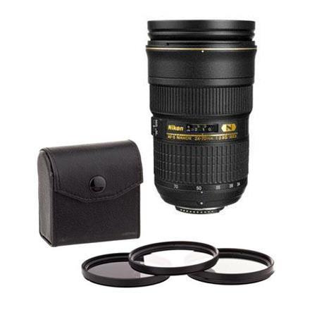 Nikon 24-70mm f/2.8G ED-IF AF-S NIKKOR Lens USA Warranty w/Filters, Ext Warranty