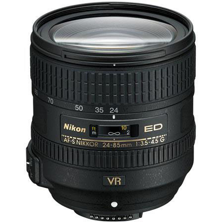 Nikon 24-85mm f/3.5-4.5G ED AF-S VR NIKKOR Lens USA Warranty w/Filters, Ext Warr
