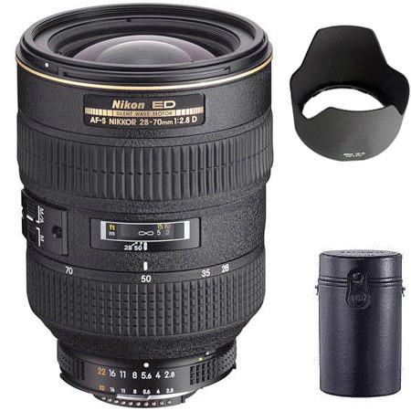 Nikon 28-70mm f/2.8 ED-IF AF-S Wide Angle-Telephoto Zoom NIKKOR Lens with Hood & Lens Case - with 5 Year U.S.A. Warranty