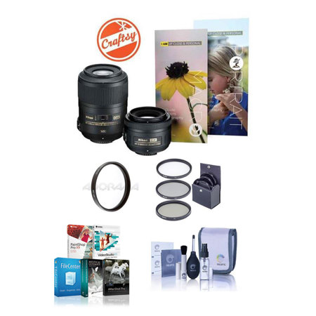 Nikon Macro & Portrait 2 Lens Kit, 35/1.8G AF-S DX & 85/3.5G AFS ED w/Acc Bundle