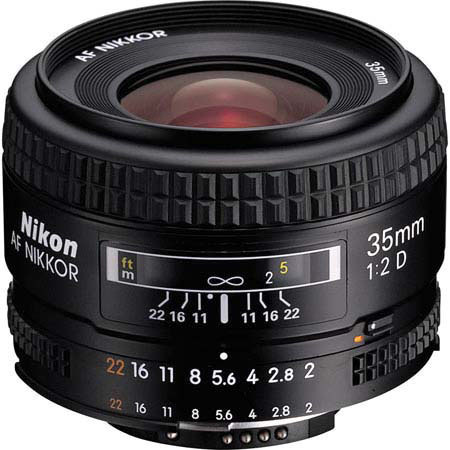 Nikon 35mm f/2D AF Wide Angle Auto Focus NIKKOR Lens - Refurbished by Nikon USA