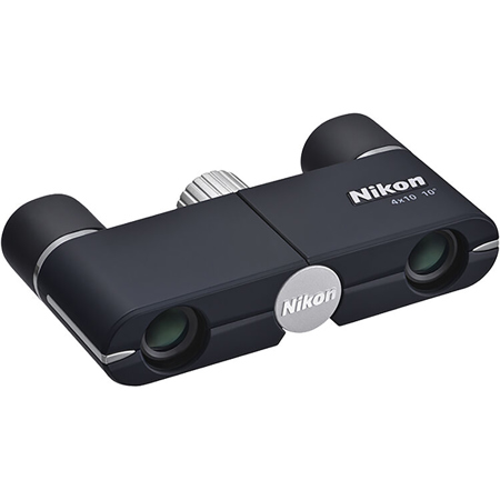 Nikon 4x10D CF Roof Prism Pocket Binoculars with 10 Degree AOV, Dark Navy